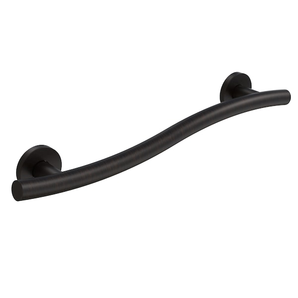 Keeney Mfg Smooth Wave Designer Grab Bar, Oil Rubbed Bronze, 16", 16.00" L, Stainless Steel, Oil Rubbed Bronze GB2022-16VB - main